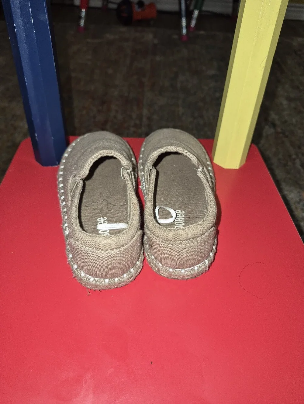 Gymboree Toddler Tan Canvas Slip-On Moccasins